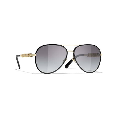 chanel pilot goldplated sunglasses